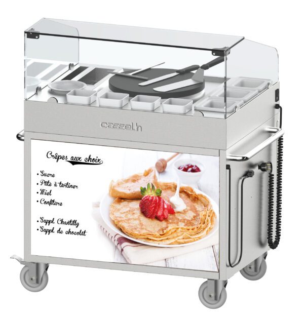 Chariot à crêpière 40 encastrée - Matériel professionnel Casselin