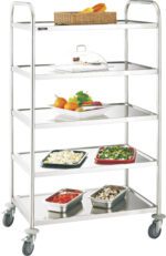 Chariot inox 5 plateaux