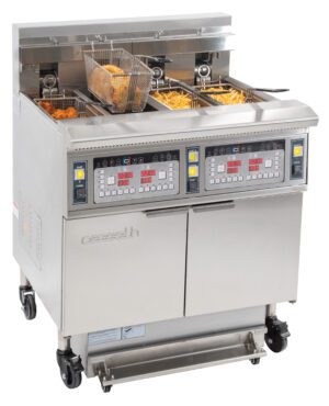 Friteuse électrique avec filtration 4 x 12 litres 17+17kW