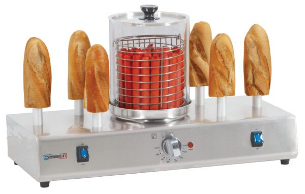 Machine à hot dog 6 plots chauffants