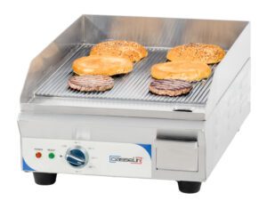 Plaque à snacker électrique compacte premium rainurée