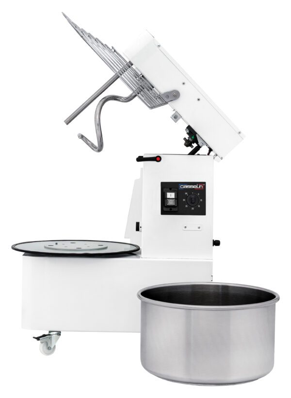 Pétrin à spirale tête relevable et cuve amovible 2 vitesses 12Kg
