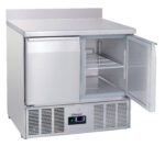Saladette avec dosseret 2 portes GN 1/1