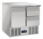 Saladette 2 tiroirs 1 porte GN 1/1