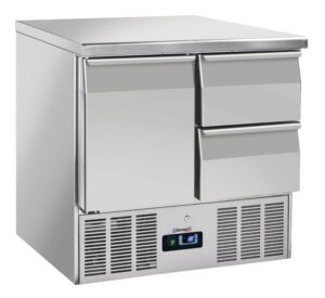 Saladette 2 tiroirs 1 porte GN 1/1