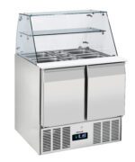 Saladette vitrine 2 portes GN 1/1