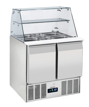 Saladette vitrine 2 portes GN 1/1