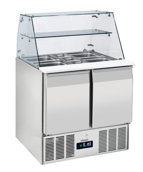 Saladette vitrine 2 portes GN 1/1