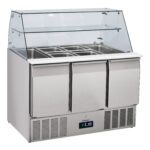 Saladette vitrée 3 portes GN 1/1