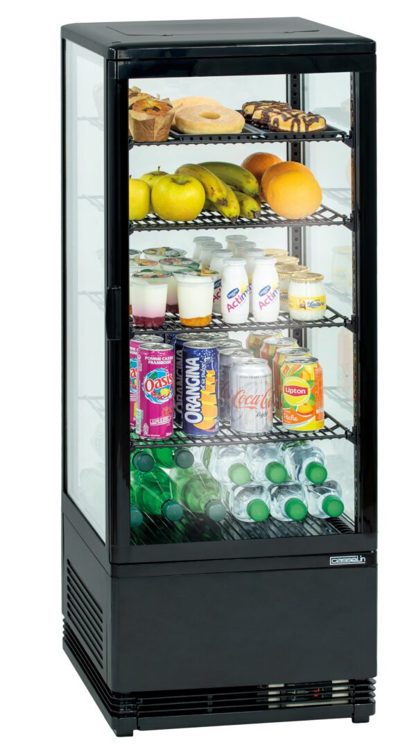 Vitrine réfrigérée positive 98L Noire - Matériel professionnel Casselin